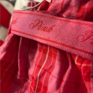 PINK Victoria's Secret Red Plaid Pants